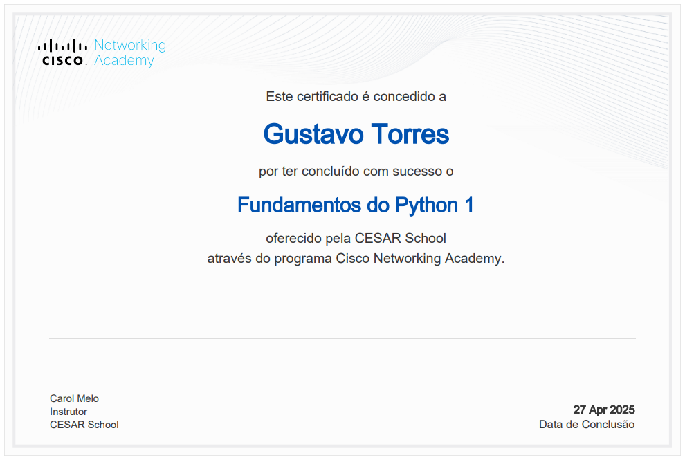 Certificado de Fundamentos de Python
